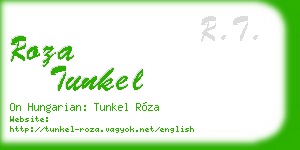 roza tunkel business card
